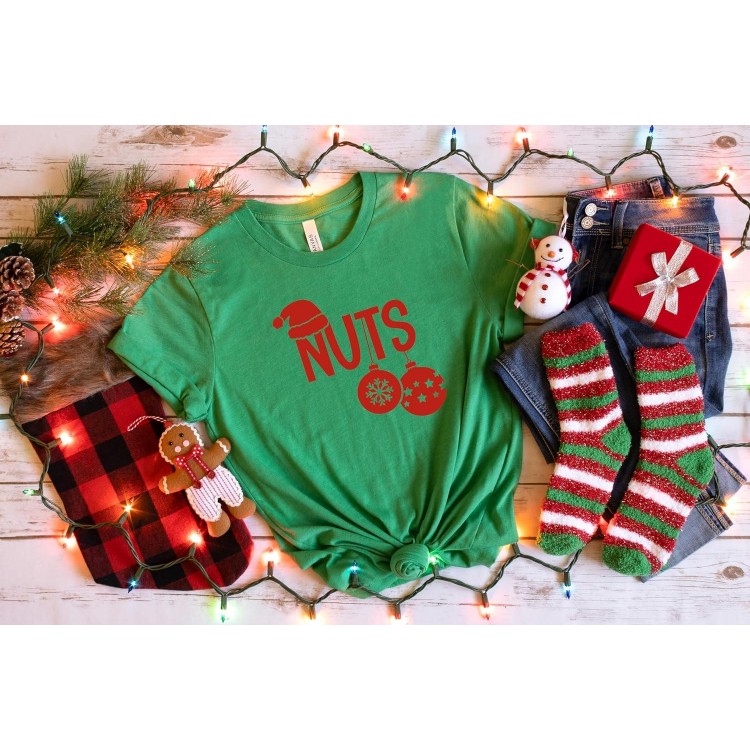 Chest Nuts Christmas T Shirt Matching Couple Chestnuts T-Shir