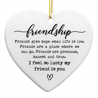 Friendship Ceramic Heart Gift, Sister Inspirational Gift