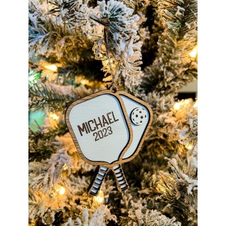 Personalized Sports Ornaments (Pickleball)