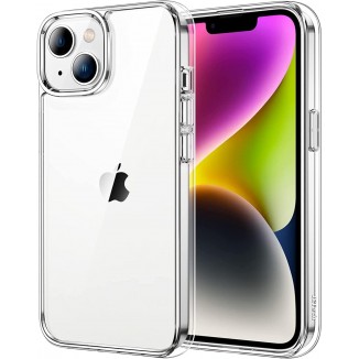 JETech Case for iPhone 14 6.1-Inch, Non-Yellowing Shockproof Phone Bumper Cover, Anti-Scratch Clear Back (Clear)