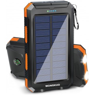 2024 upgrade 36800mAh Solar Phone Charger QC3.0 Fast Charger 