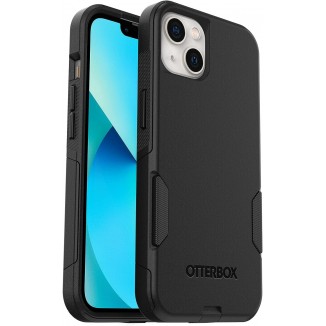 OtterBox Commuter Series iPhone 13 Case - Black, Dual Layer, Antimicrobial, Wireless Charging Compatible