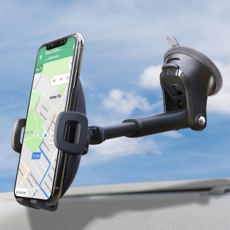 APPS2Car Suction Cup Phone Holder Windshield/Dashboard/Window, Universal Suction Cup Car Phone Holder Mount