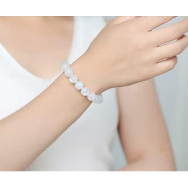 10MM Moonstone Bracelet for Men Women | Fits for 7-7.5 Wrist