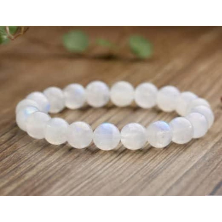 10MM Moonstone Bracelet for Men Women | Fits for 7-7.5 Wrist