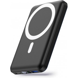 Yiisonger Wireless Power Bank, Slim 10000mAh Magnetic Portable Charger 22.5W PD Fast Charging, Mini Mag-Safe Battery Pack