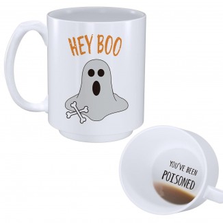 Hey Boo You've Been Poisoned | Hello Pumpkin- 15OZ Halloween Coffee Mug