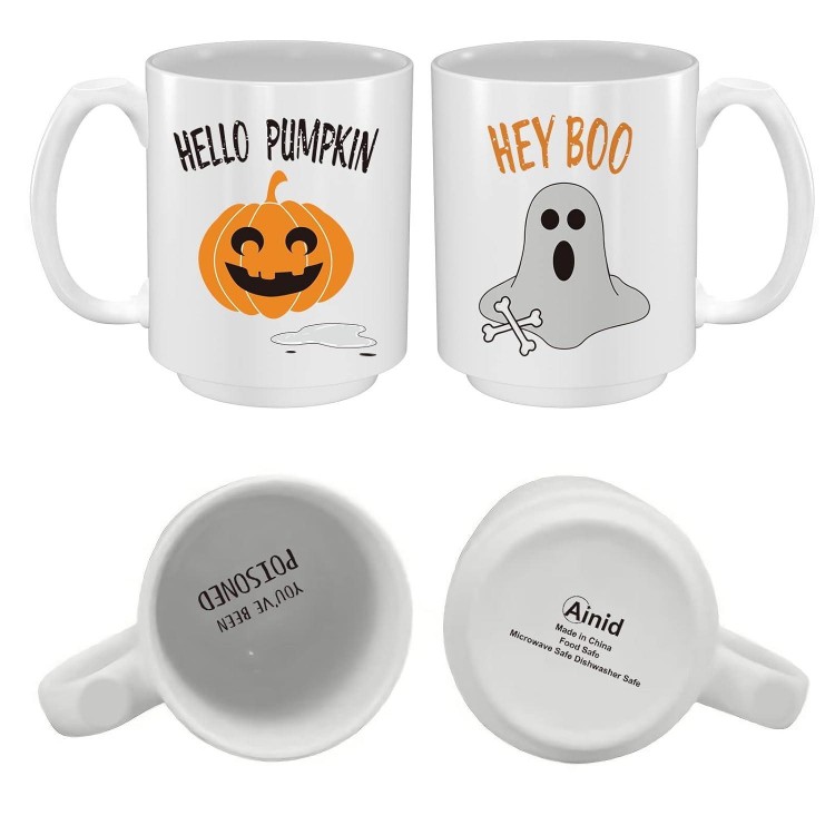 Hey Boo You've Been Poisoned | Hello Pumpkin- 15OZ Halloween Coffee Mug