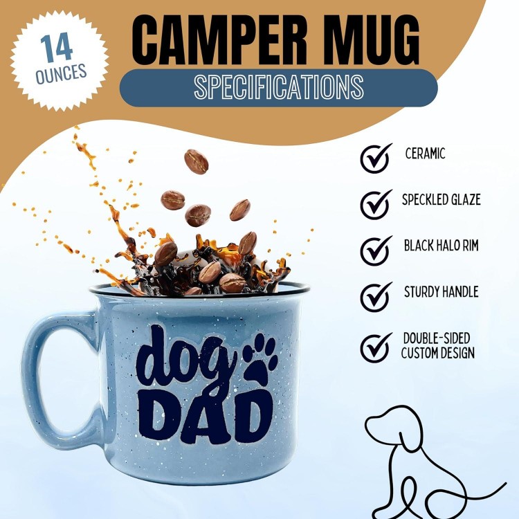 Dog Mom and Dog Dad - Cute Funny Coffee Mug Gift Set for Dog Lovers