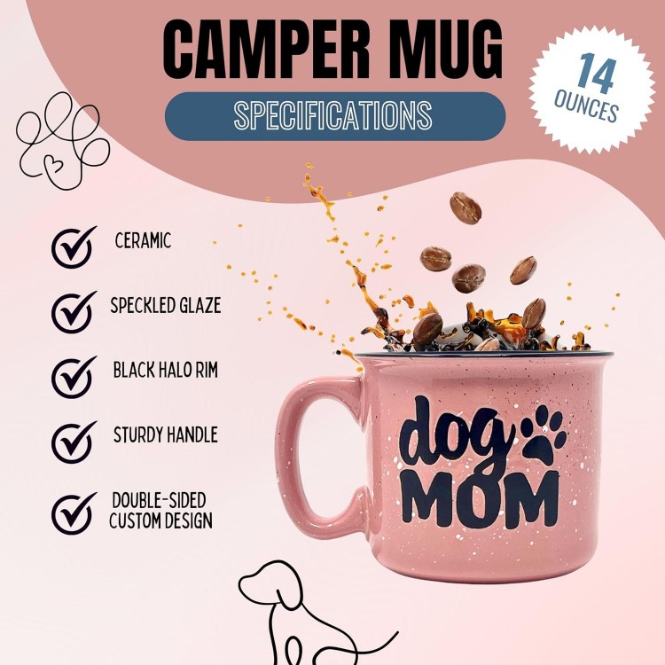 Dog Mom and Dog Dad - Cute Funny Coffee Mug Gift Set for Dog Lovers