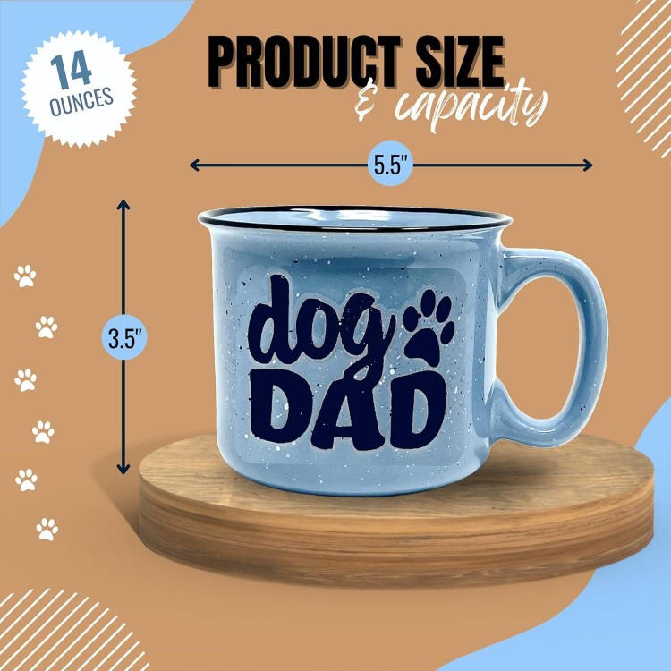 Dog Mom and Dog Dad - Cute Funny Coffee Mug Gift Set for Dog Lovers