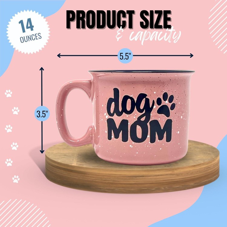 Dog Mom and Dog Dad - Cute Funny Coffee Mug Gift Set for Dog Lovers