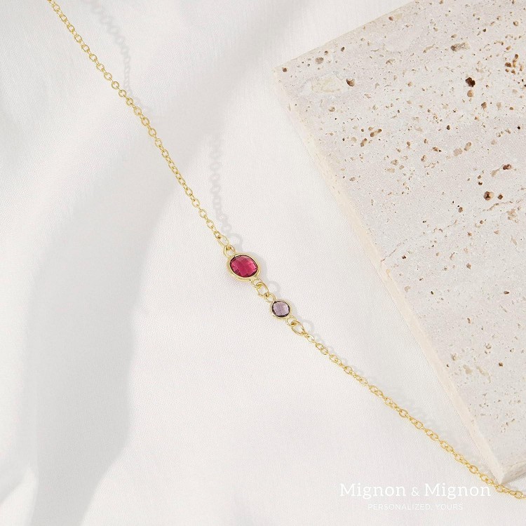 Birthstone Necklace For Women Mom Gift Mother Grandma Necklace