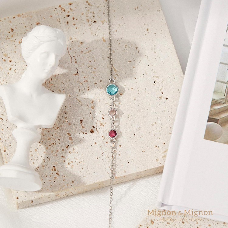 Birthstone Necklace For Women Mom Gift Mother Grandma Necklace