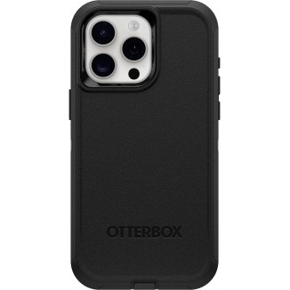 OtterBox iPhone 15 Pro MAX (Only) Defender Series Case - BLACK, Screenless, Rugged & Durable, With Port protection