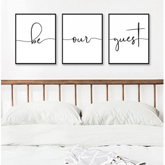 Be Our Guest Set of 3 Prints Guest Room Wall Decor