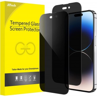 JETech Privacy Full Coverage Screen Protector for iPhone 14 Pro 6.1-Inch, Anti-Spy Tempered Glass Film