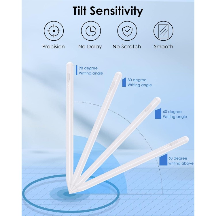 10Mins Fast Charge Stylus Pen for iPad (2018-2023), iPad Pencil 2nd