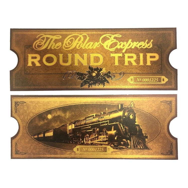 Personalized ROUND TRIP Polar Express replica ticket