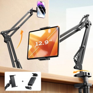 LISEN Tablet Stand Phone Holder iPad Holder for Desk Mount