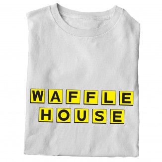 Funny Mens Waffle House Logo Inspired T-Shirt Short-Sleeve O-Neck