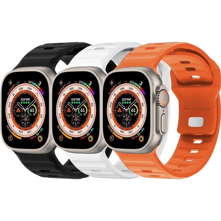 3 Pack Sport Band Compatible with Apple Watch Ultra Band 49mm Men Women