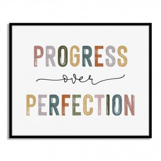 Progress Over Perfection Print, Classroom Decor, Kids Motivational