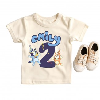 Custom Name And Age Birthday Party T-Shirt