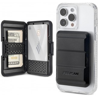 Pelican Magnetic Wallet & Card Holder - Heavy Duty Snap-on MagSafe Wallet - Detachable Hard Shell iPhone Wallet