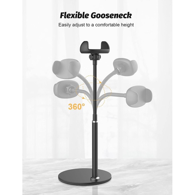 Cell Phone Stand, Adjustable Height & Angle Gooseneck Stand