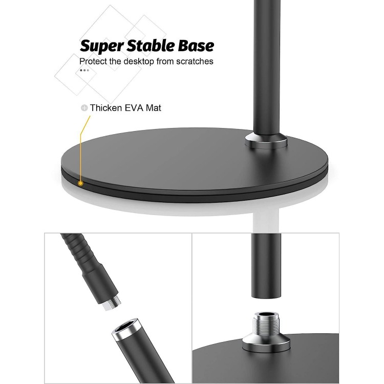 Cell Phone Stand, Adjustable Height & Angle Gooseneck Stand