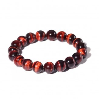 12MM Red Tigers Eye Bracelet for Men |Gift for Friends Familys