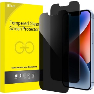 JETech Privacy Screen Protector for iPhone 14 Plus 6.7-Inch, Anti Spy Tempered Glass Film, 2-Pack