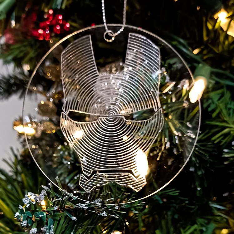 Avengers Clear Acrylic Christmas Ornaments Set of 5