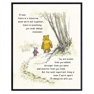 Winnie Wall Art - Inspirational Positive Quotes Picture Poster print