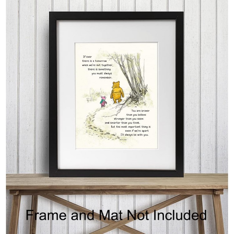Winnie Wall Art - Inspirational Positive Quotes Picture Poster print