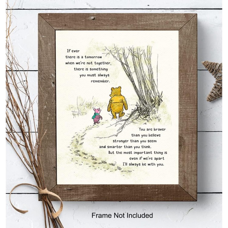 Winnie Wall Art - Inspirational Positive Quotes Picture Poster print