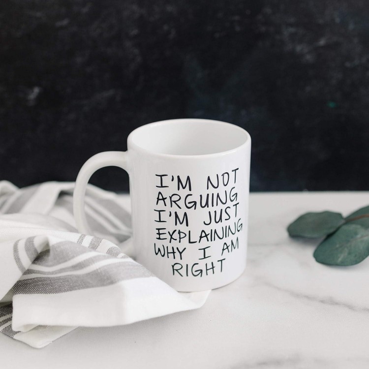 Gag Gift Coffee Mug - I'm Not Arguing I'm Just Explaining Why I Am Right