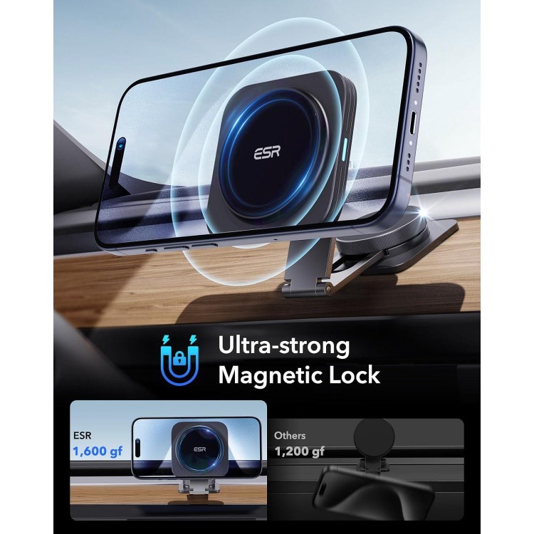 ESR Dashboard Magnetic Wireless Car Charger for Tesla, Compatible with MagSafe Car Mount Charger, for iPhone 15/14/13/12