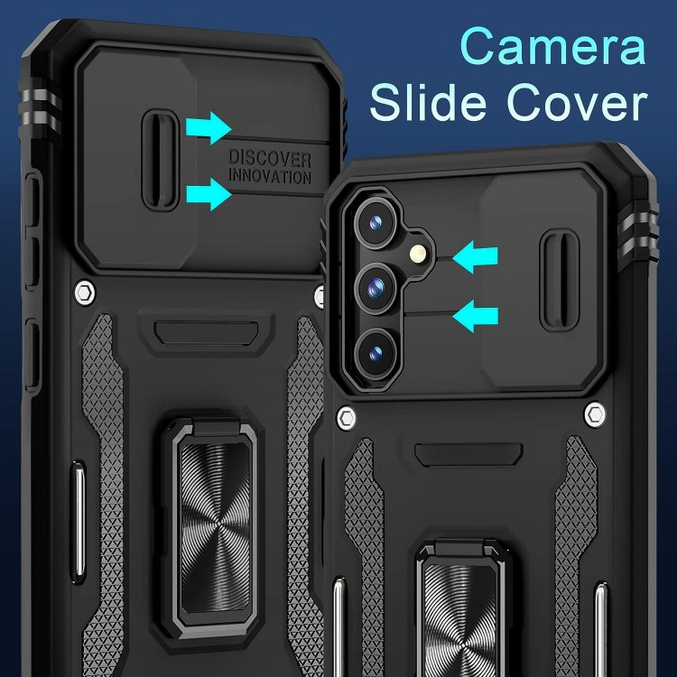  Slide Camera Cover+Screen ProtectorMilitary Grade Shockproof Heavy Duty Protective Cover