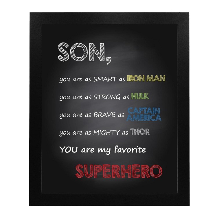 Son My Favorite Superhero - Inspirational Wall Art Print