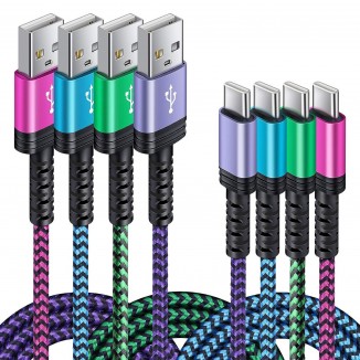 C Charger Cable Fast Charging Phone Android Power Cord 4Pack for Samsung Galaxy S22+ S23 Ultra S22 Plus Note 21/20 Ultra