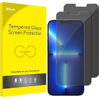 JETech Privacy Screen Protector for iPhone 13 Pro Max 6.7-Inch, Anti Spy Tempered Glass Film, 2-Pack