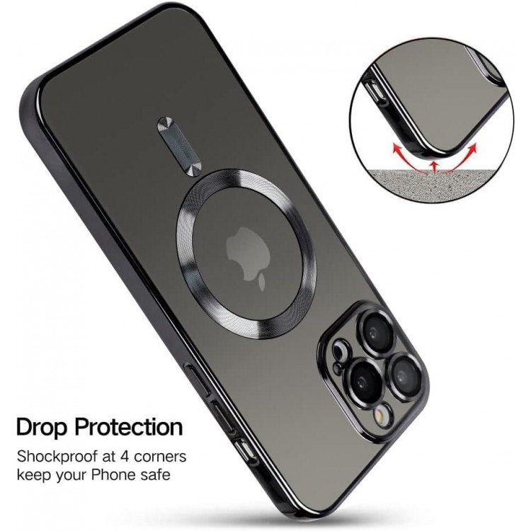 Case Compatible for iPhone 14 Pro Max with Camera Lens Protector  Anti-Scratch Shockproof Protective Electroplated iPhone 14 Pro Max Case