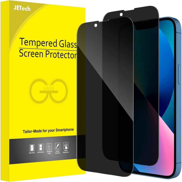 JETech Privacy Full Coverage Screen Protector for iPhone 13/13 Pro 6.1-Inch, Anti-Spy Tempered Glass Film