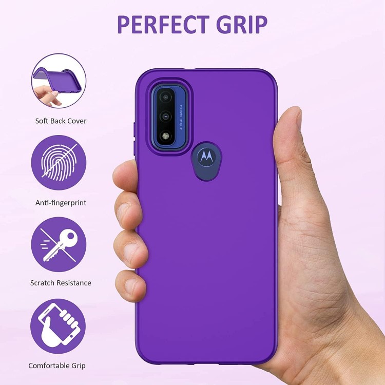 PUJUE for Motorola Moto-G Pure Phone Case: G Play 2023 | G Power 2022 Silicone Matte Case 360 Full Protection