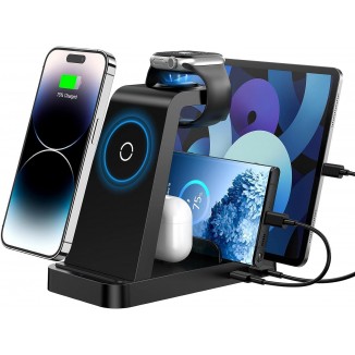 Wireless Charger for iPhone - 5 in 1 Charging Station for Multiple Devices