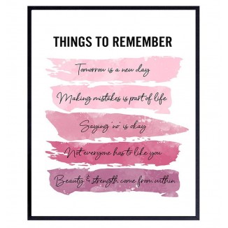 Positive Inspirational Quotes Wall Decor - Uplifting Encouragement Gifts