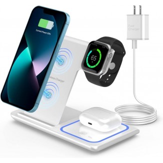 3 in 1 Wireless Charger Station,RUI MAI LAI for Apple iWatch 7/6/SE/5/4/3/2, Airpods 3/2/pro