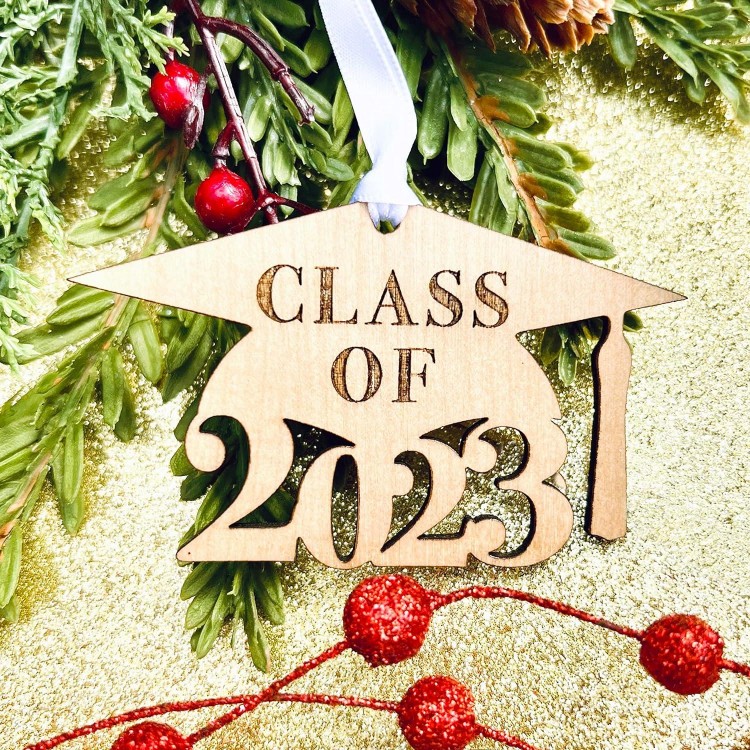 Class of 2023 Wooden Christmas Ornament - Graduation Gift